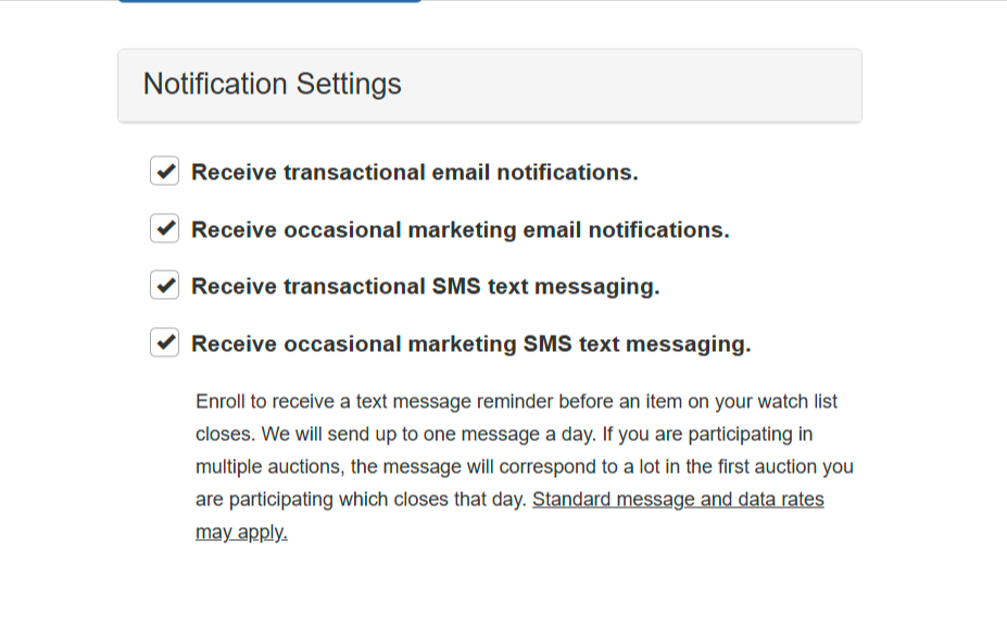 Update notification preferences