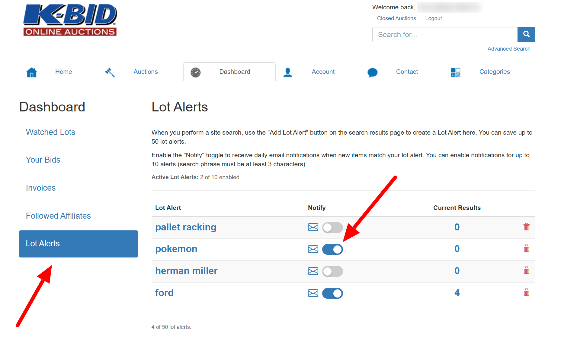 Placeholder Image 1 - Lot Alerts Dashboard Screenshot